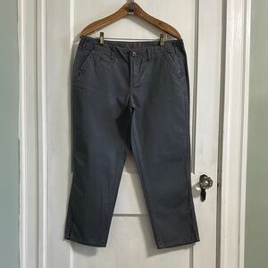 Elle City Chic Distressed Chino Capri - Gray